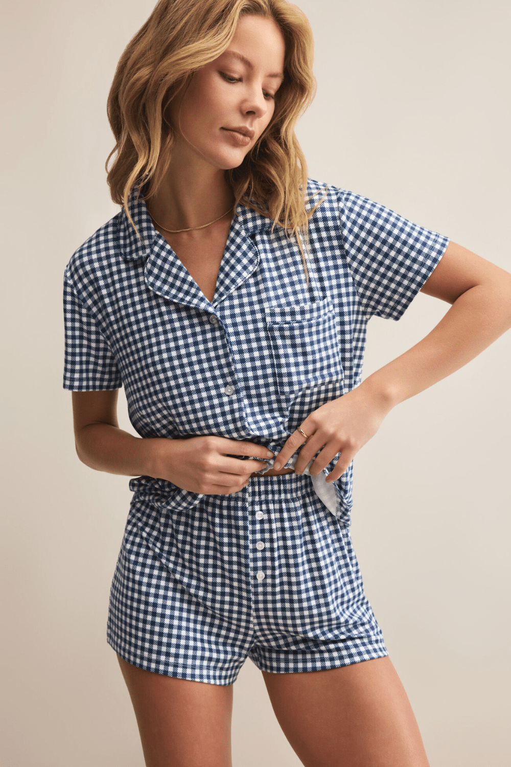 Z Supply Amy Gingham Top - Yacht Blue - Z Supply
