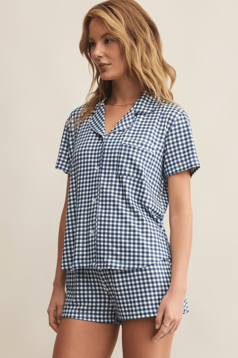 Z Supply Amy Gingham Top - Yacht Blue - Z Supply