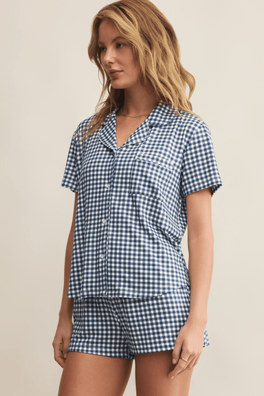 Z Supply Amy Gingham Top - Yacht Blue - Z Supply