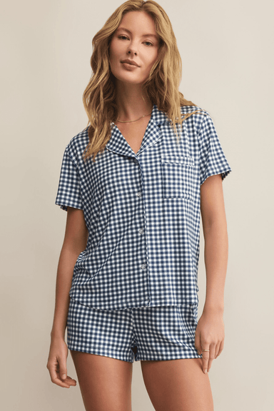 Z Supply Amy Gingham Top - Yacht Blue - Z Supply