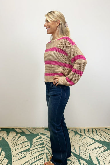 Z Supply Broadbeach Striped Sweater - Biscuit - Z Supply