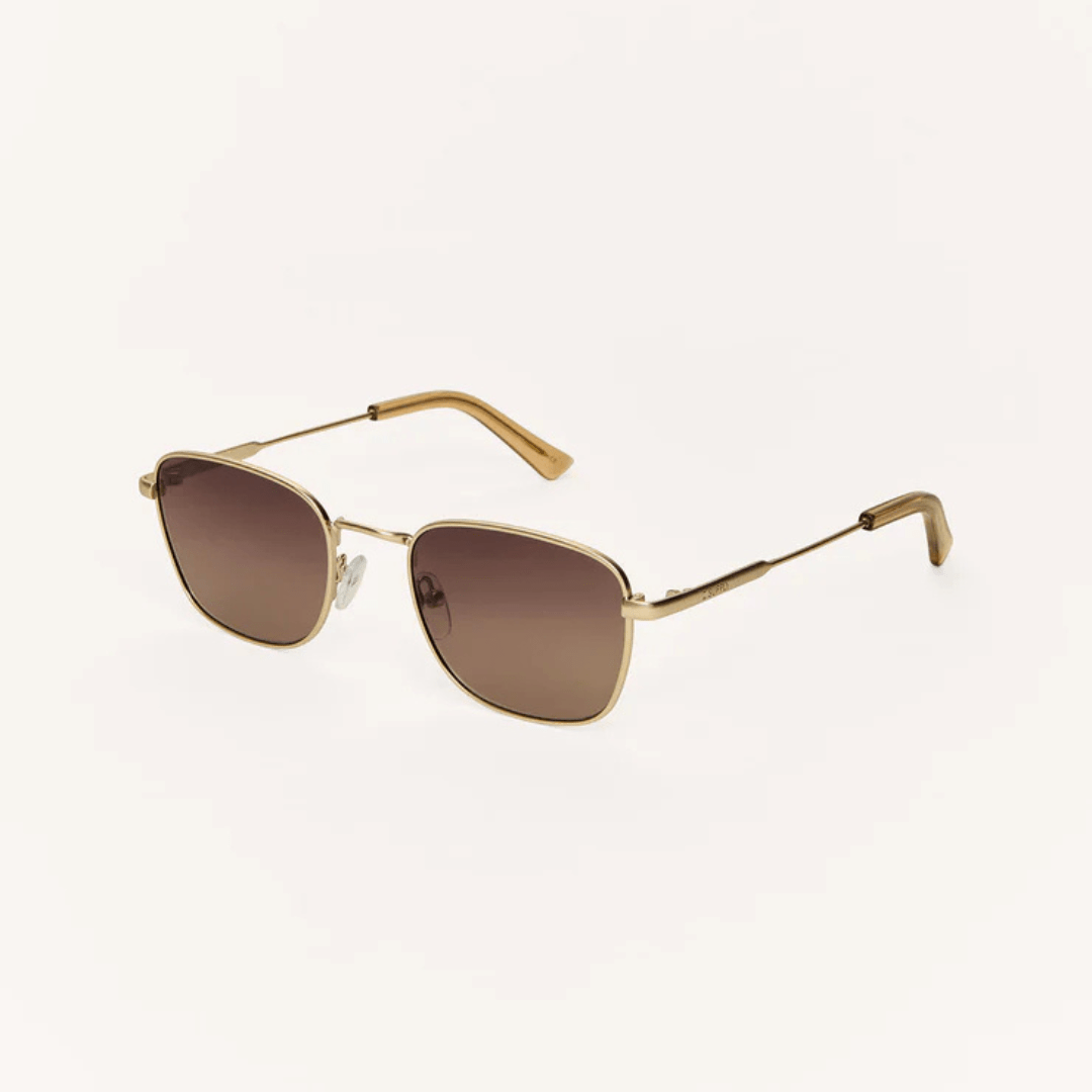 Z Supply Fastlane Sunglasses - Gold/Brown - Z Supply