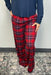 Z Supply Hangout Plaid Pant - Haute Red - Z Supply