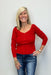 Z Supply Jovy Sweater Top - Festive Red - Z Supply