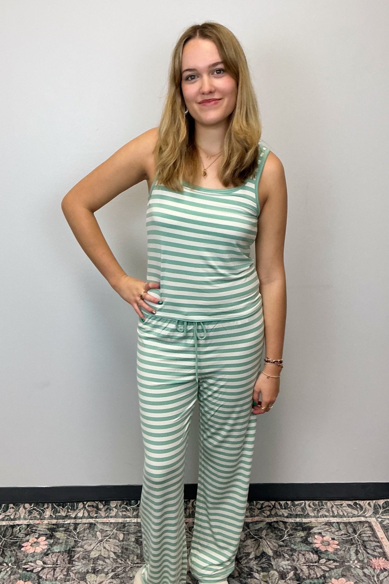 Z Supply Kiera Stripe Tank - Crystal Green - Z Supply