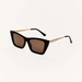 Z Supply Lookout Sunglasses - Polished Black - Brown - Z Supply