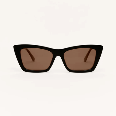 Z Supply Lookout Sunglasses - Polished Black - Brown - Z Supply
