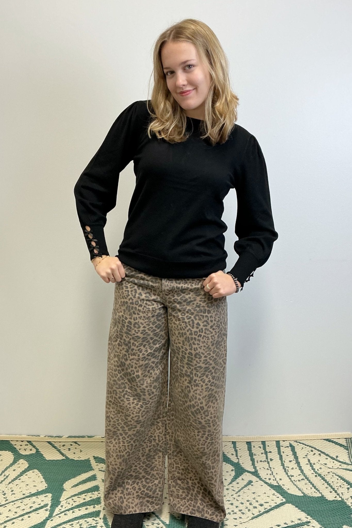 Z Supply Marli Denim Leopard Pant - Desert Tan - Z Supply