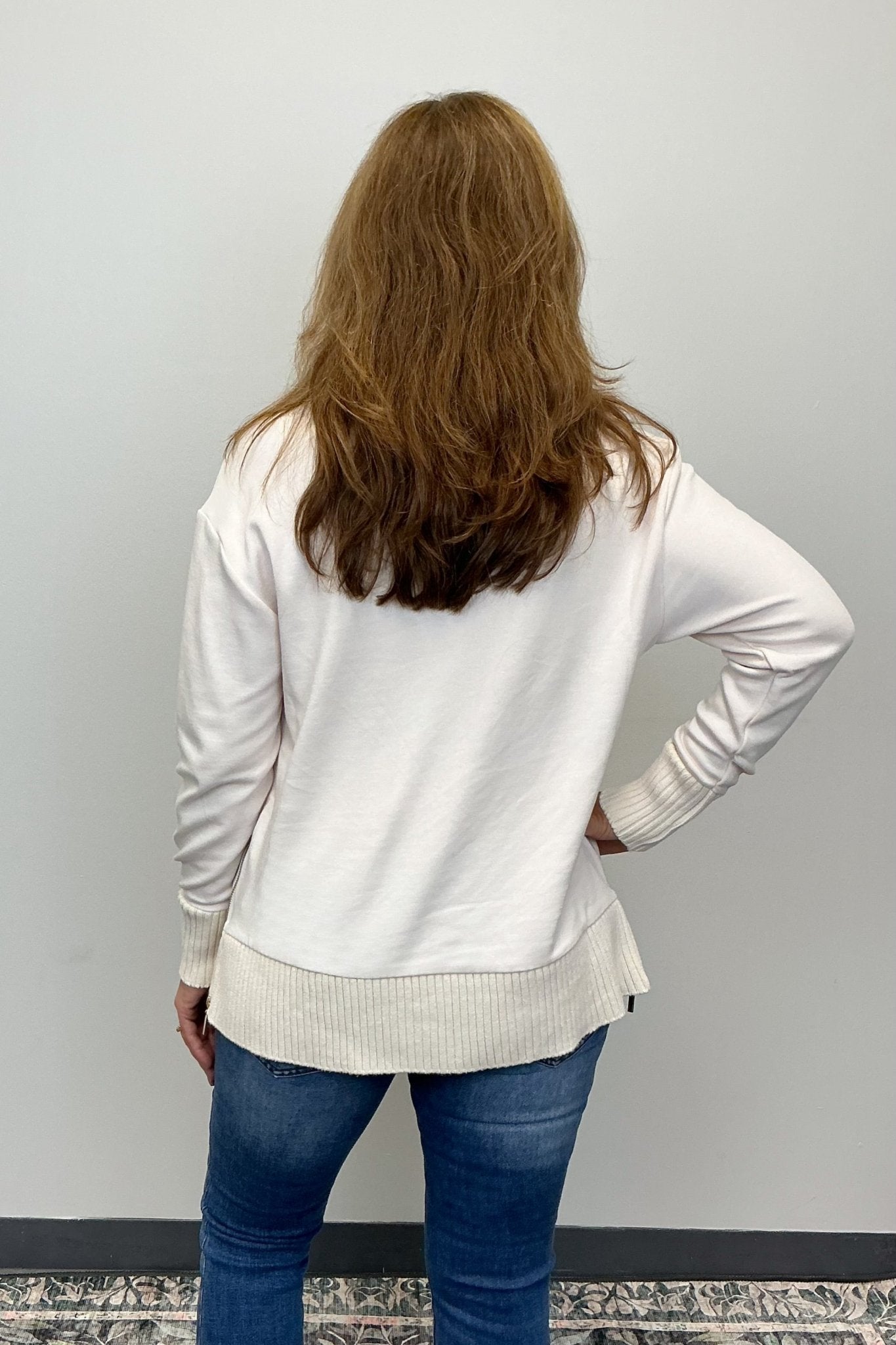 Z Supply Sable Rib Sweatshirt - Warm White - Z Supply