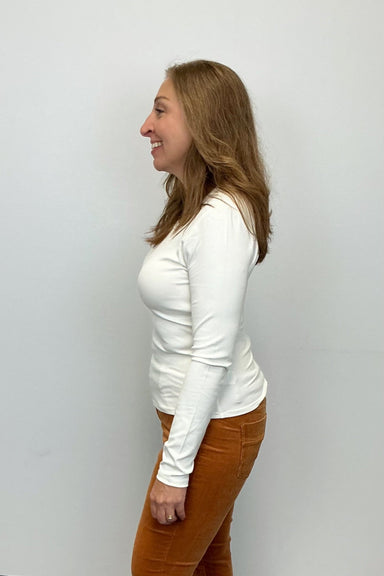 Z Supply Second Skin Crew Long Sleeve - Cloud - Z Supply