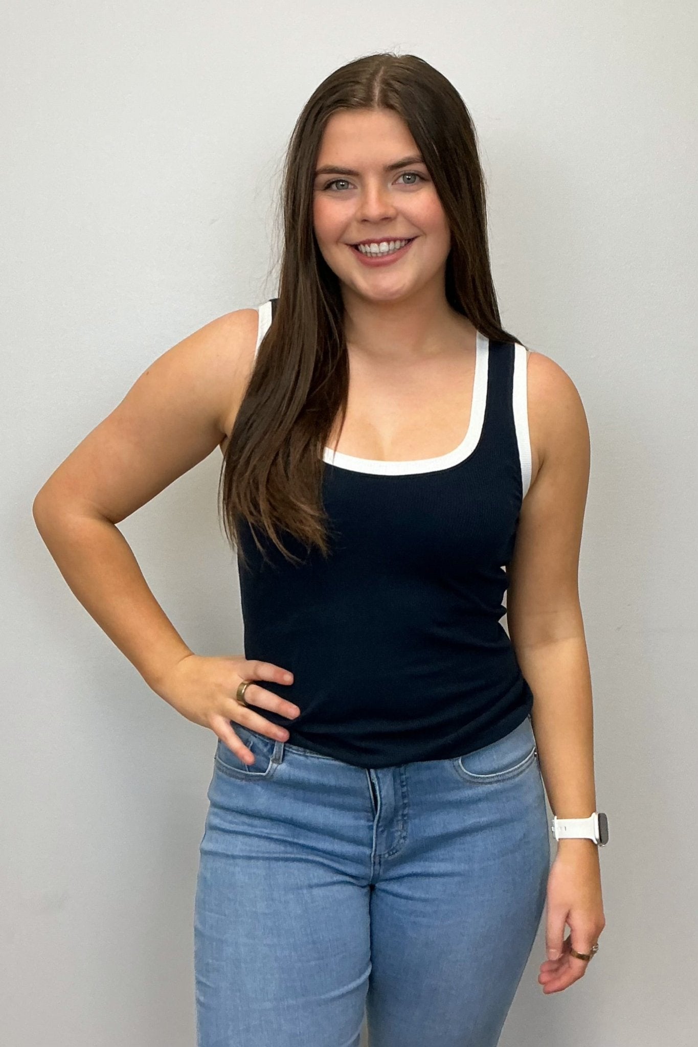 Z Supply Sirena Colorblocked Rib Tank - Eclipse - Z Supply