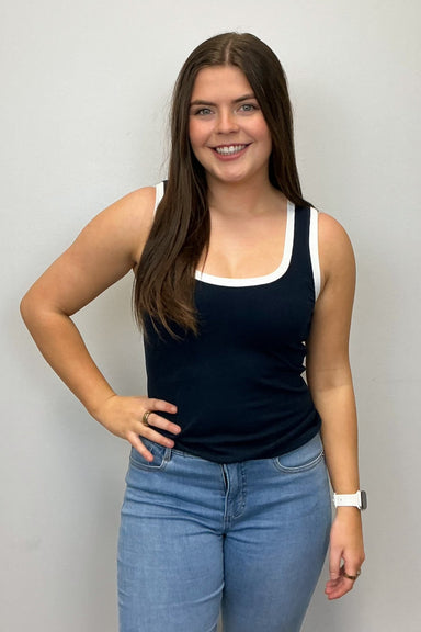 Z Supply Sirena Colorblocked Rib Tank - Eclipse - Z Supply