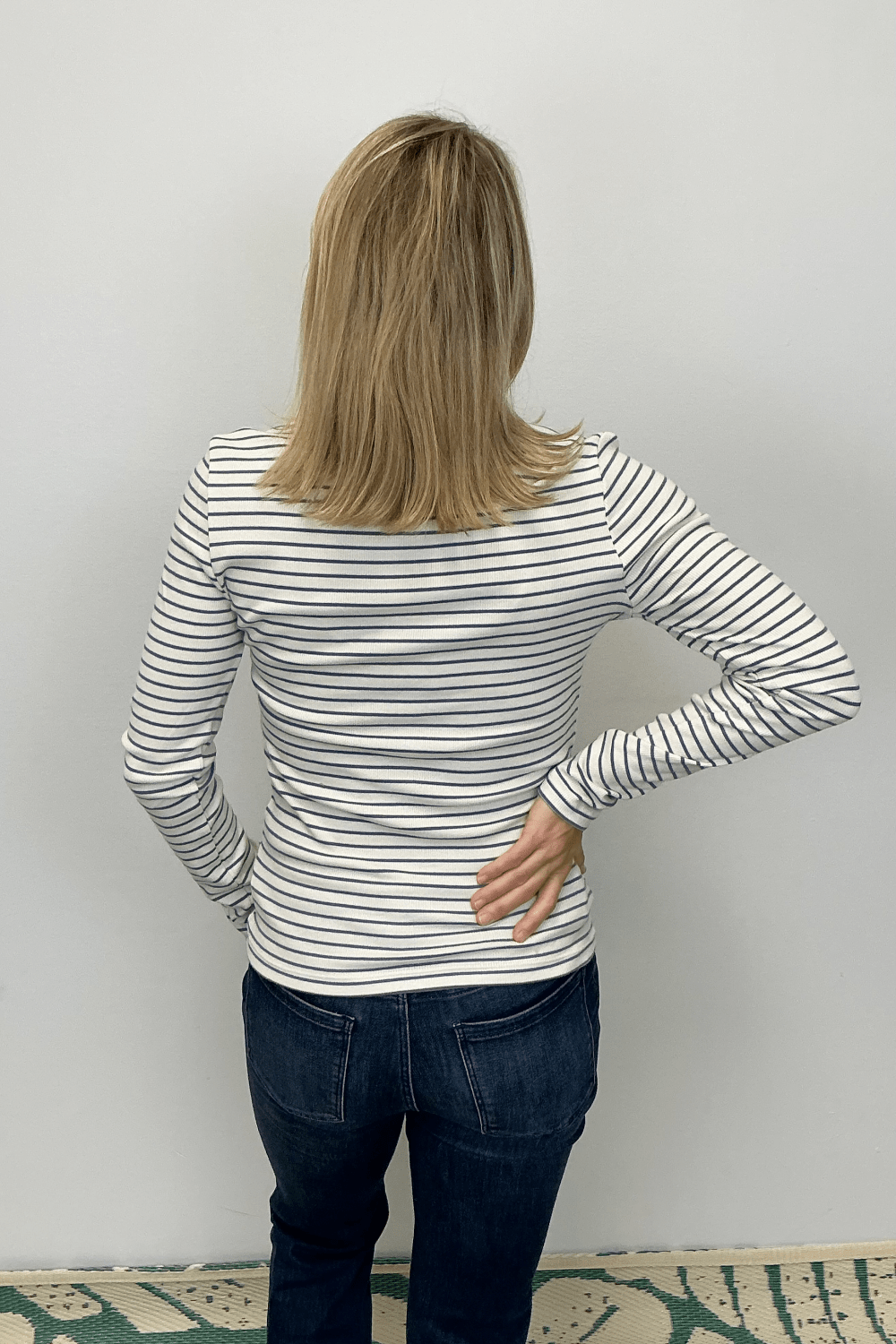 Z Supply Stella Stripe Henley - Crystal - Z Supply