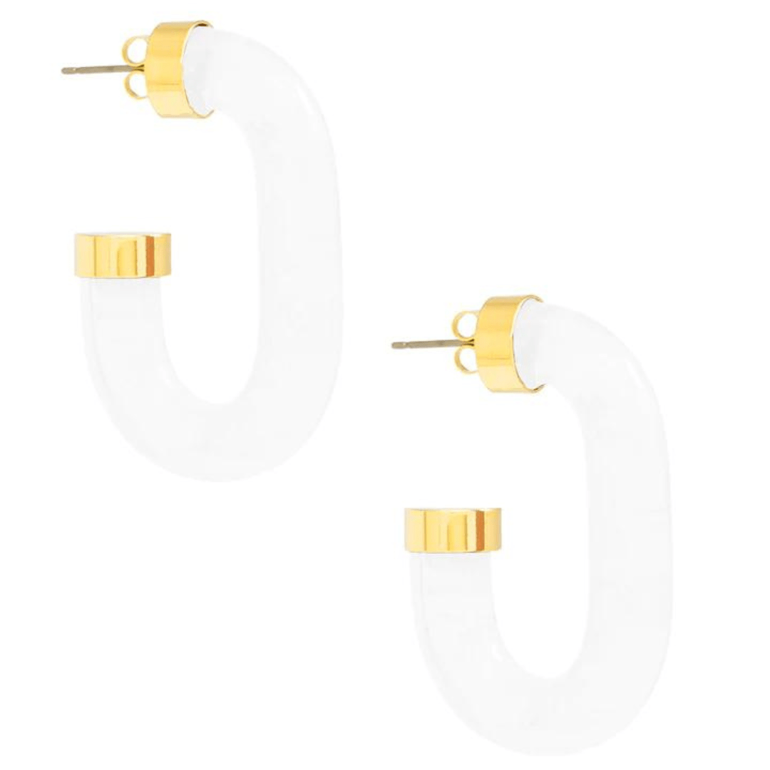 Zenzii Chunky Lucite Hoop Earring - Zenzii