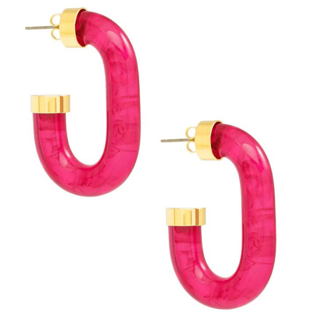 Zenzii Chunky Lucite Hoop Earring - Zenzii