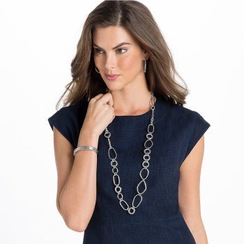 Brighton Pebble Oval Hoop Earrings - Brighton