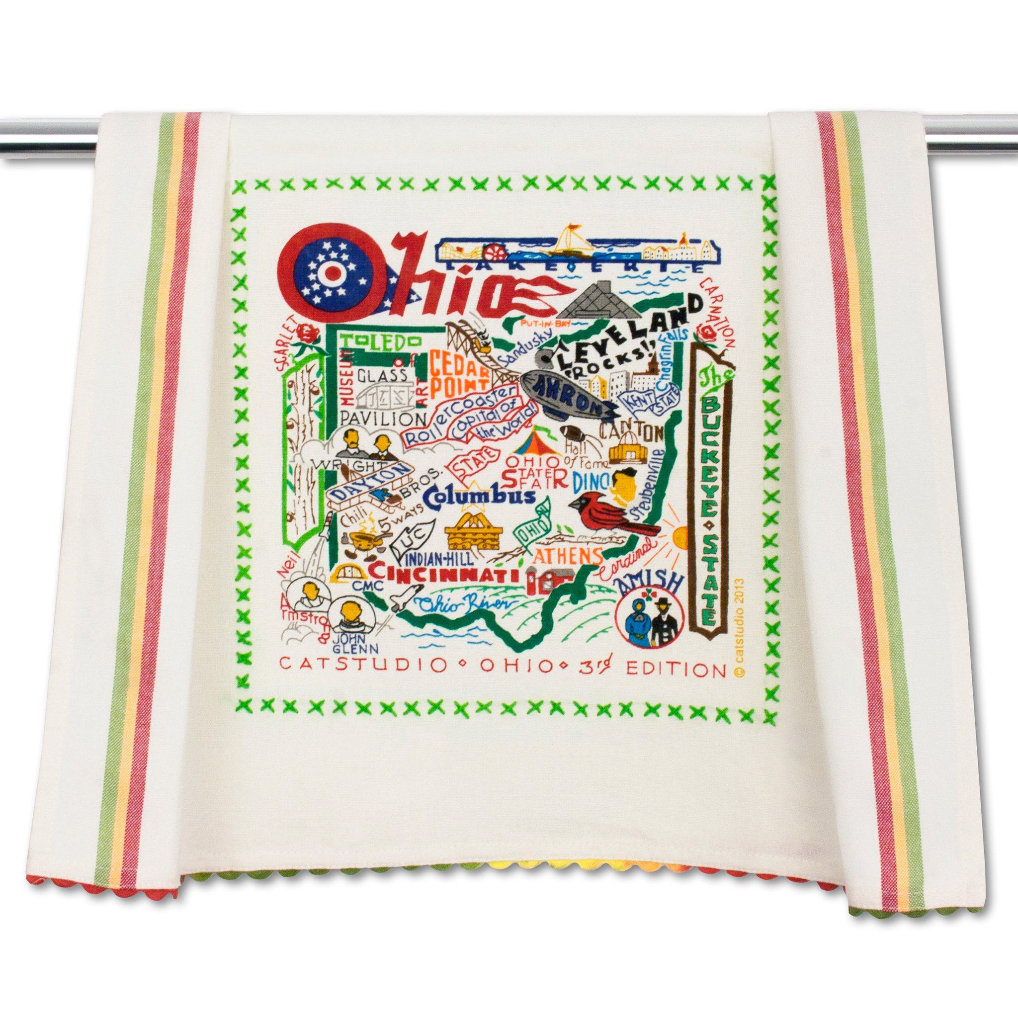 Catstudio Geography Dish Towel - Catstudio Presents
