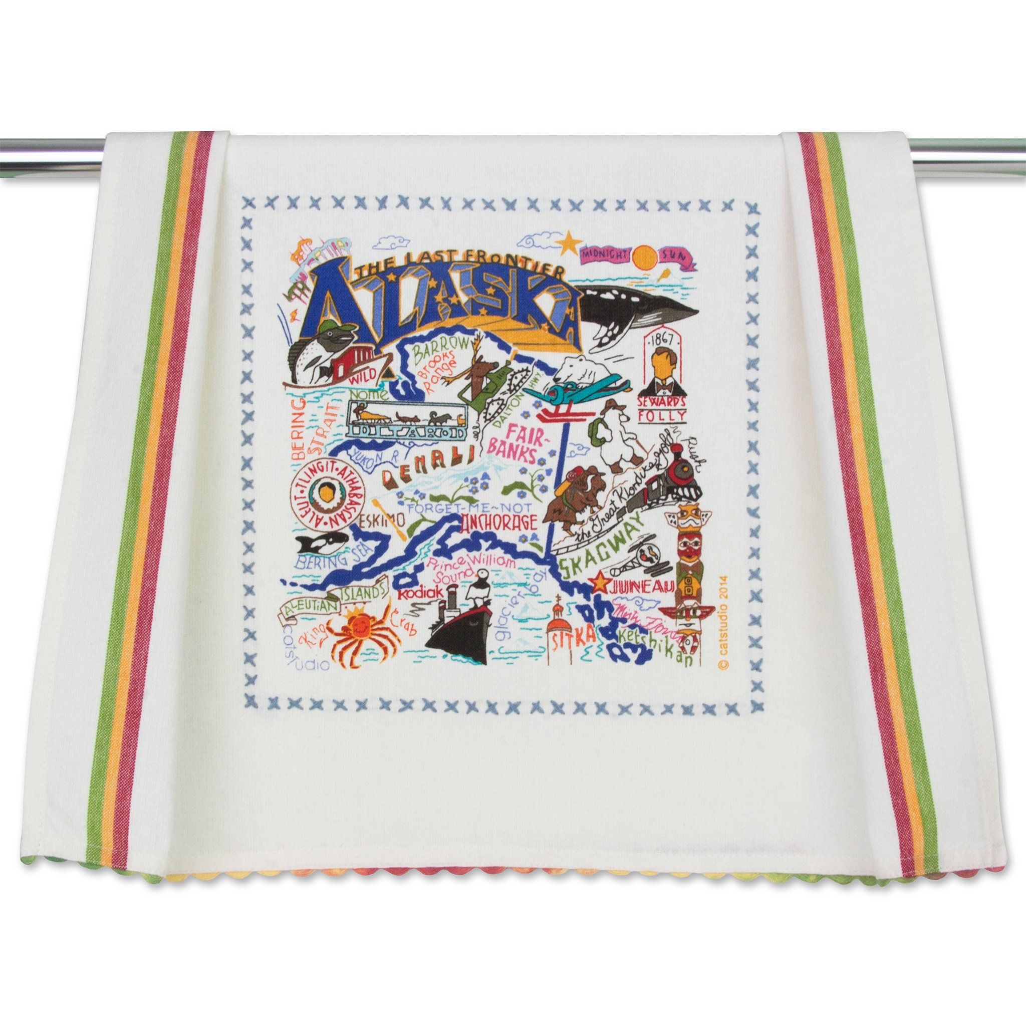 Catstudio Geography Dish Towel - Catstudio Presents