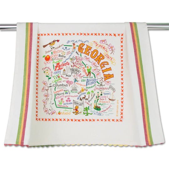Catstudio Geography Dish Towel - Catstudio Presents