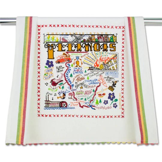 Catstudio Geography Dish Towel - Catstudio Presents