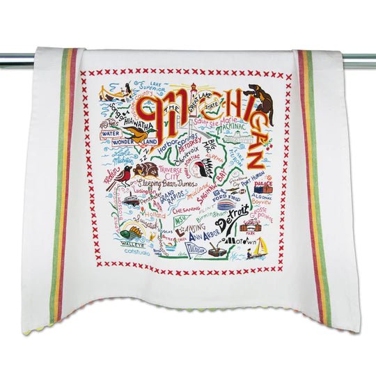 Catstudio Geography Dish Towel - Catstudio Presents