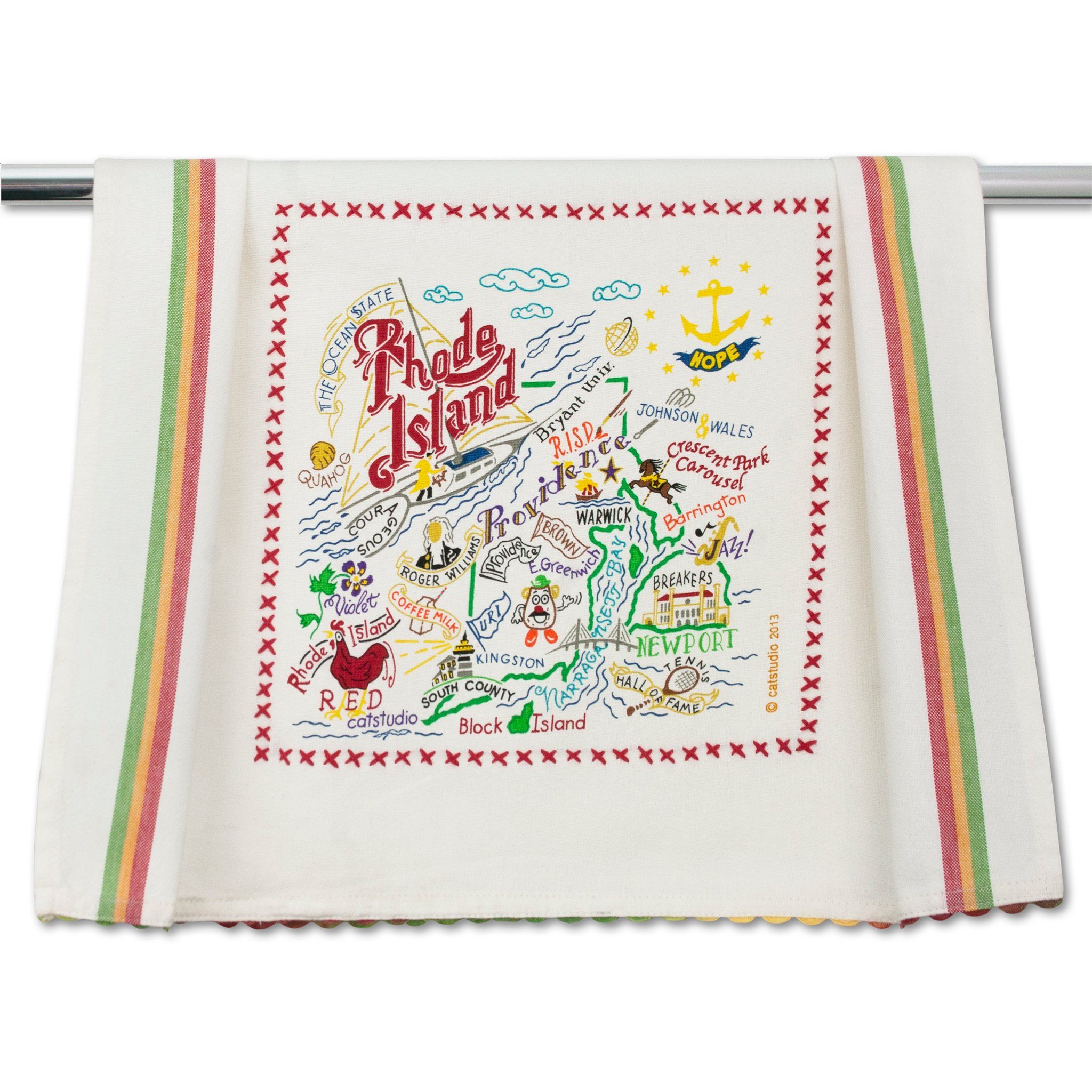 Catstudio Geography Dish Towel - Catstudio Presents