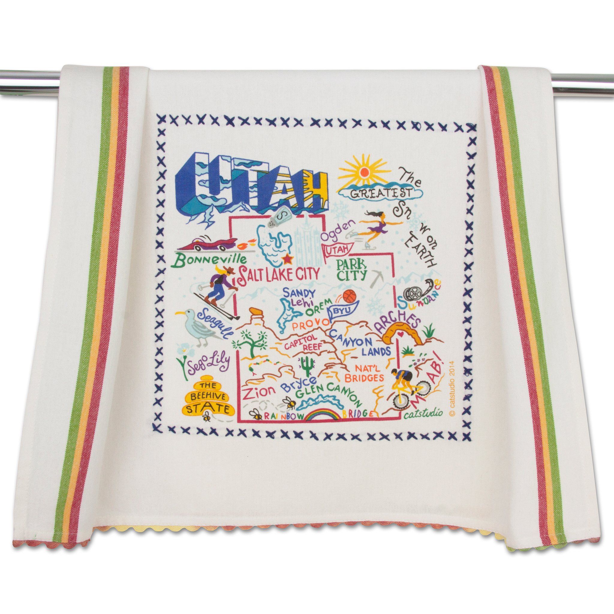 Catstudio Geography Dish Towel - Catstudio Presents