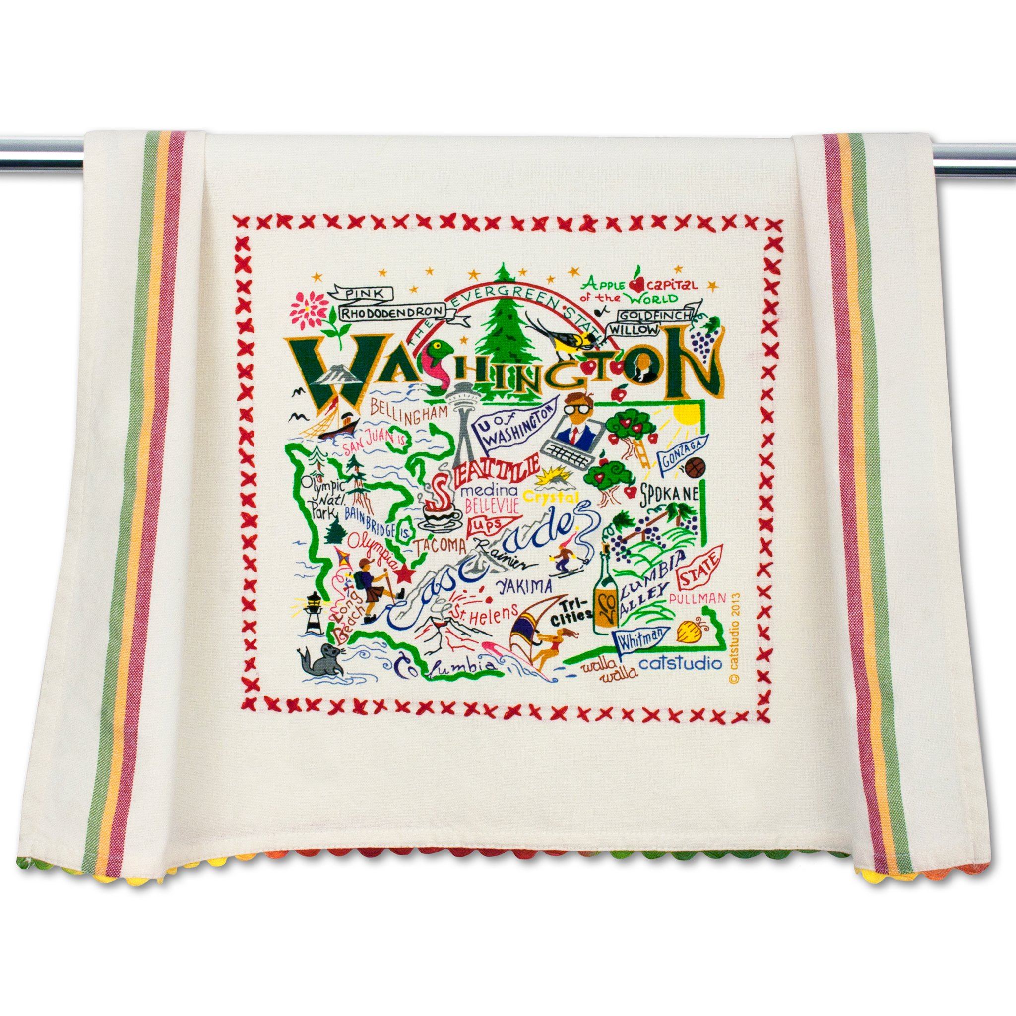 Catstudio Geography Dish Towel - Catstudio Presents