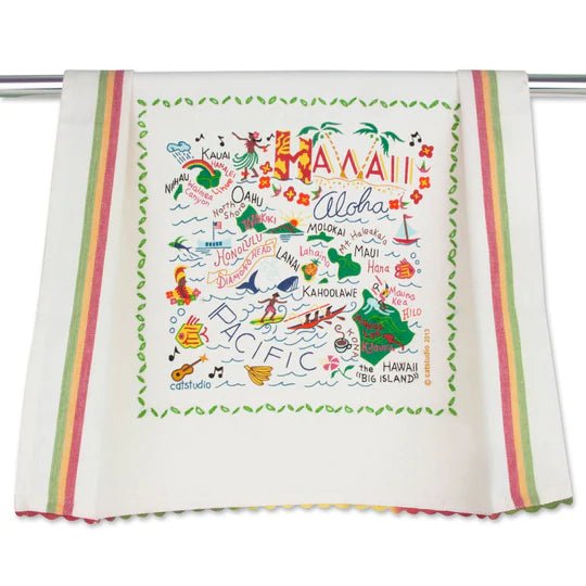 Catstudio Geography Dish Towel - Catstudio Presents