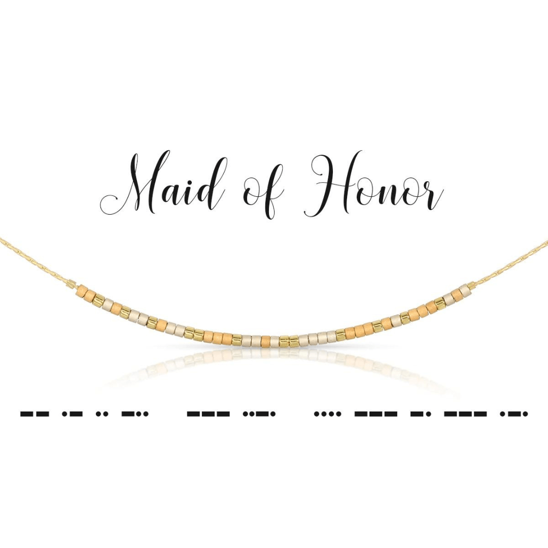 Dot & Dash Morse Code Necklace - Maid of Honor - Dot & Dash Designs