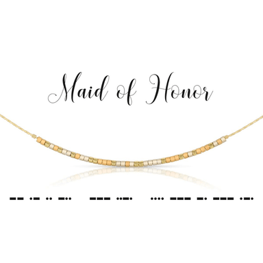 Dot & Dash Morse Code Necklace - Maid of Honor - Dot & Dash Designs