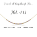 Dot & Dash Morse Code Necklace - Philippians 4:13 - Dot & Dash Designs