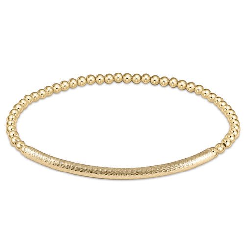Enewton Classic Gold Bliss Bar Textured Bracelet - Enewton