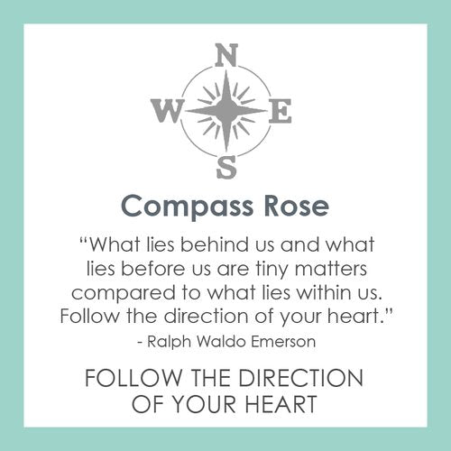 Lola Compass Pendant - Light Blue - Lola