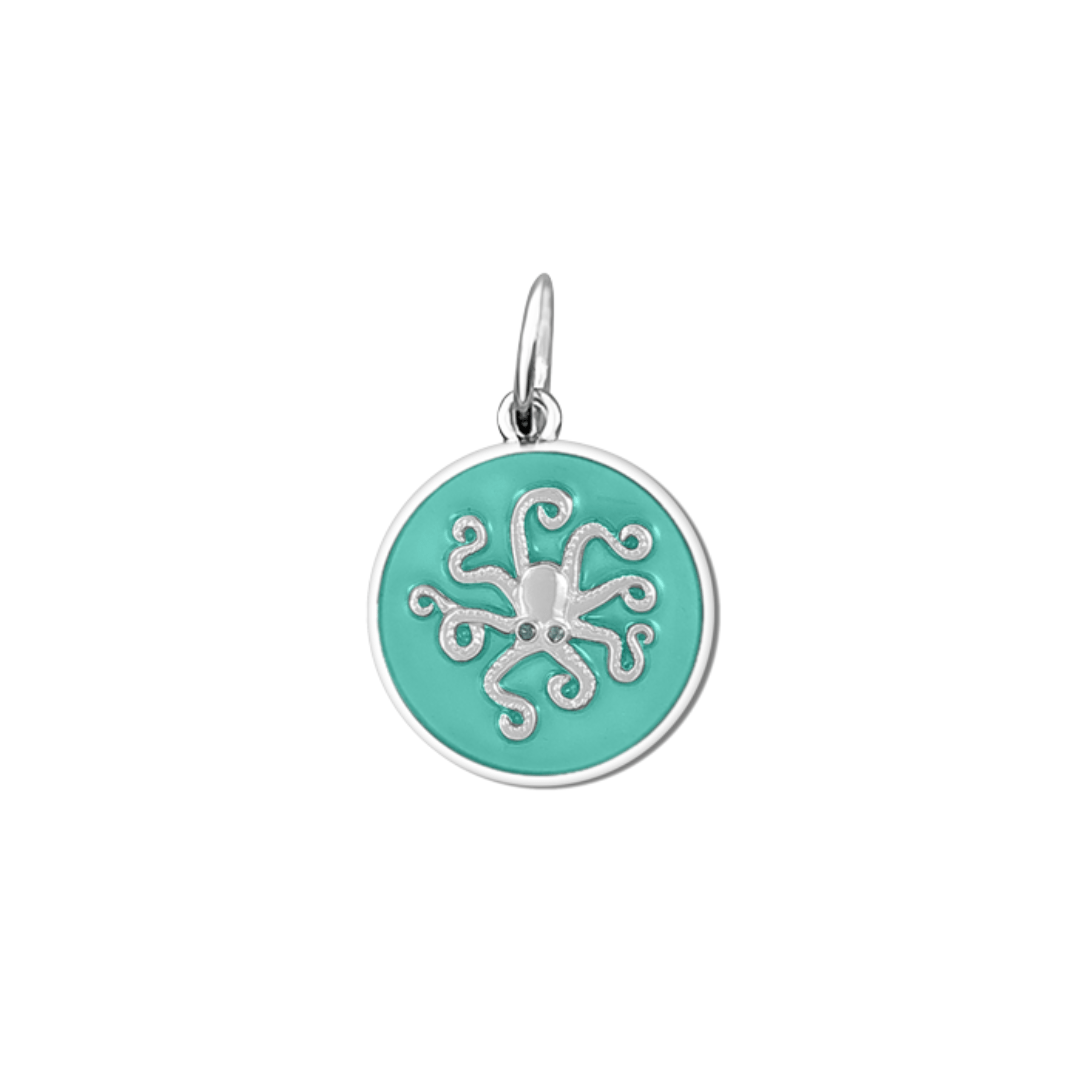 Lola Octopus Pendant - Seafoam/Silver - Lola