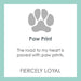 Lola Paw Print Pendant - Light Blue - Lola