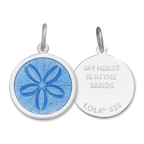 Lola Sand Dollar Pendant - Light Blue - Lola