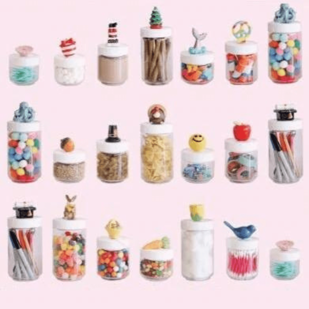 Nora Fleming Pinstripes Medium Canister w/Top - Nora Fleming