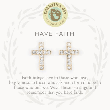 Spartina Cross Stud Earrings - Spartina