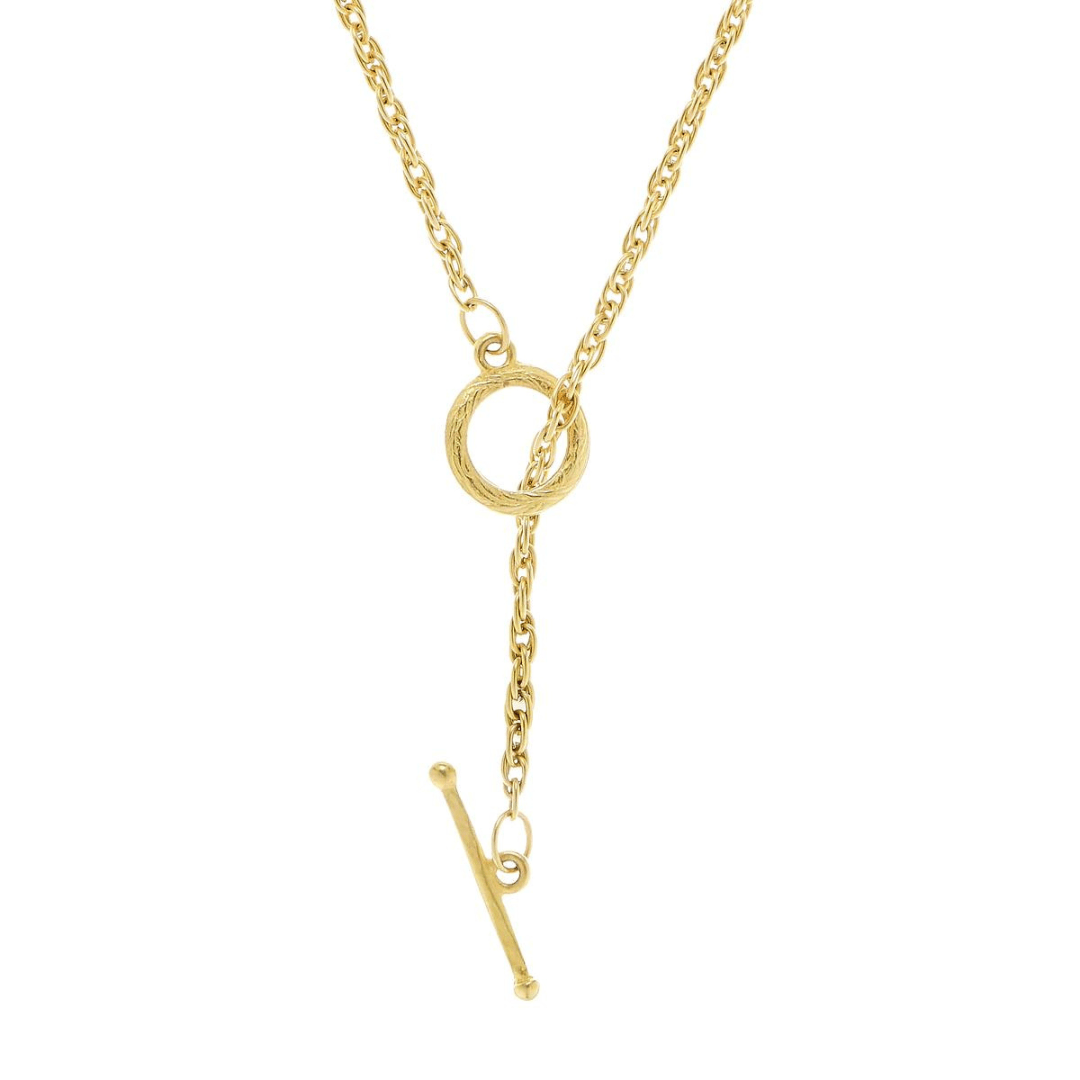 Susan Shaw Lariat Wrap Necklace - Gold - Susan Shaw