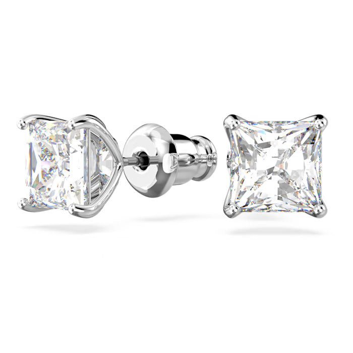 Swarovski Attract Square Cut Earrings - Rhodium - Swarovski