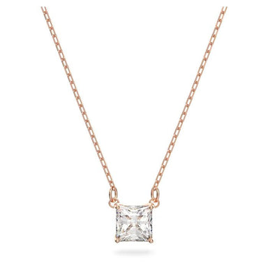 Swarovski Attract Square Cut Necklace - Rose Gold - Swarovski