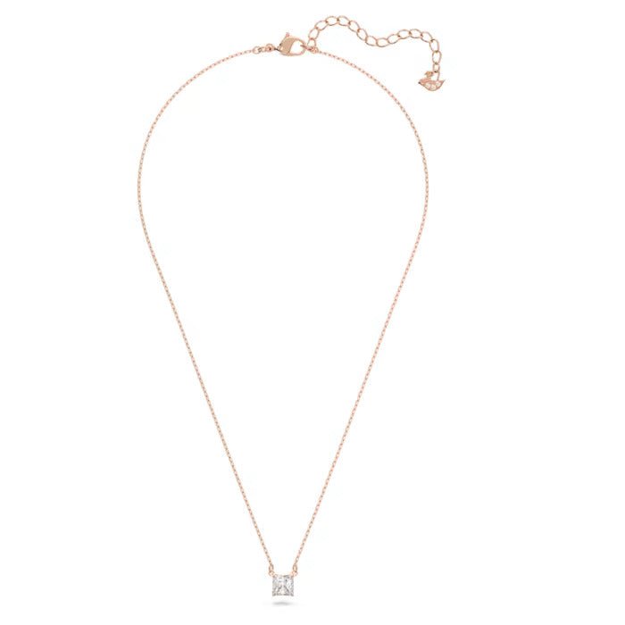 Swarovski Attract Square Cut Necklace - Rose Gold - Swarovski