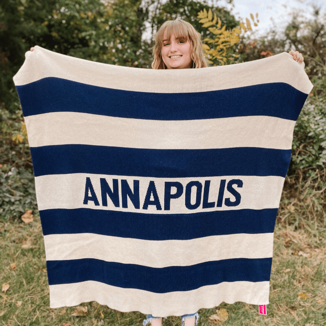 Town Pride Rugby Multi Stripe Blanket - Town Pride Knits